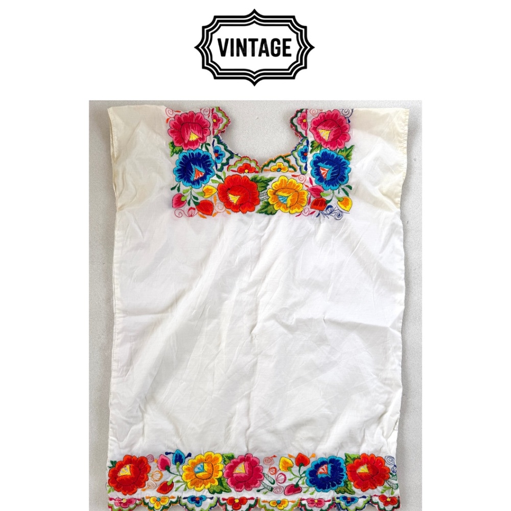 VINTAGE Boho Embroidered Tunic Tank